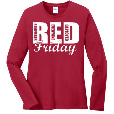 Red Friday Ladies Long Sleeve Shirt