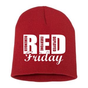 Red Friday Short Acrylic Beanie