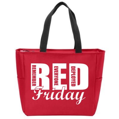 Red Friday Zip Tote Bag