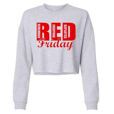 Red Friday Cropped Pullover Crew