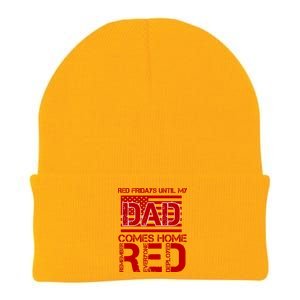 RED Friday Day Unitl My Dad Comes Home Knit Cap Winter Beanie