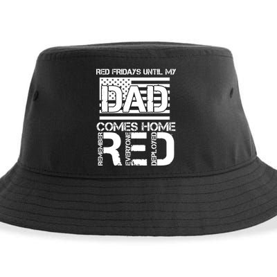 RED Friday Day Unitl My Dad Comes Home Sustainable Bucket Hat