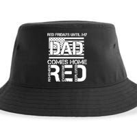 RED Friday Day Unitl My Dad Comes Home Sustainable Bucket Hat