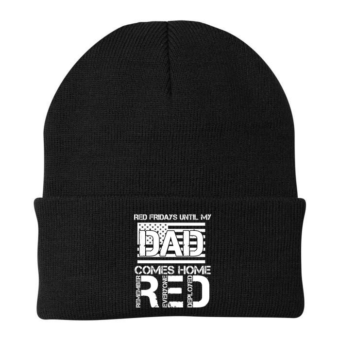 RED Friday Day Unitl My Dad Comes Home Beanie