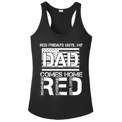 RED Friday Day Unitl My Dad Comes Home Ladies PosiCharge Competitor Racerback Tank