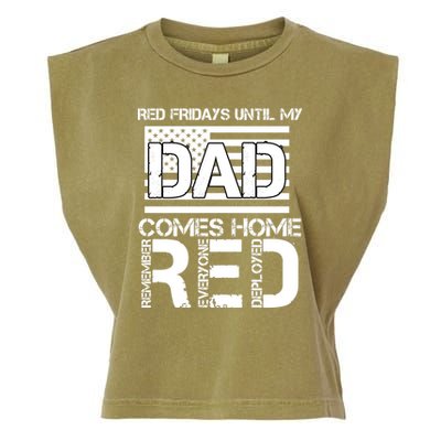 RED Friday Day Unitl My Dad Comes Home Garment-Dyed Women's Muscle Tee