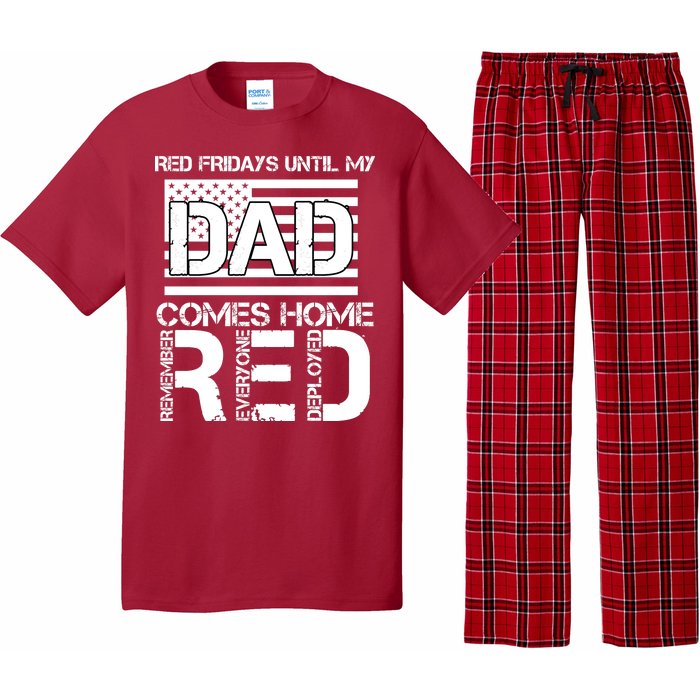 RED Friday Day Unitl My Dad Comes Home Pajama Set