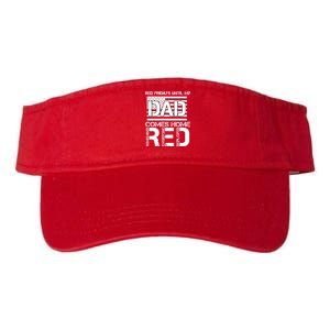 RED Friday Day Unitl My Dad Comes Home Valucap Bio-Washed Visor