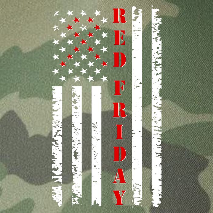 Red Friday Distressed Ribbon US Flag Support Veterans Legacy Tie Dye Trucker Hat