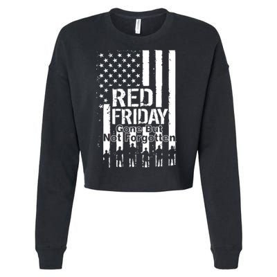Red Friday Gone But Not Forgotten Cropped Pullover Crew