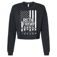 Red Friday Gone But Not Forgotten Cropped Pullover Crew