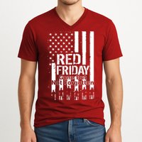Red Friday Gone But Not Forgotten V-Neck T-Shirt