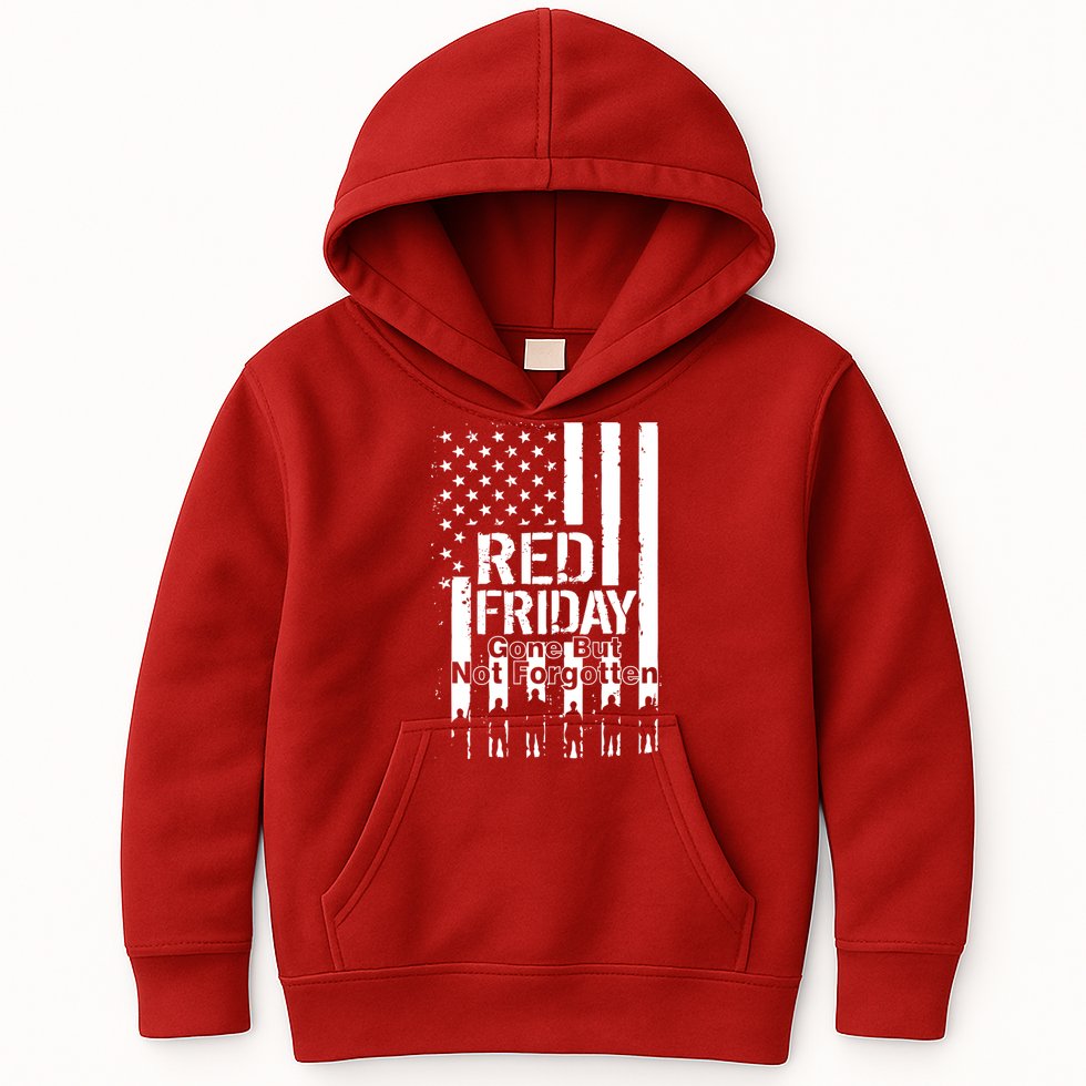 Red Friday Gone But Not Forgotten Kids Hoodie