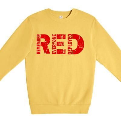 Red Friday Remember Everyone Deployed Premium Crewneck Sweatshirt