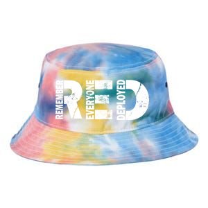 Red Friday Remember Everyone Deployed Tie Dye Newport Bucket Hat