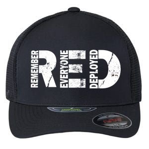 Red Friday Remember Everyone Deployed Flexfit Unipanel Trucker Cap