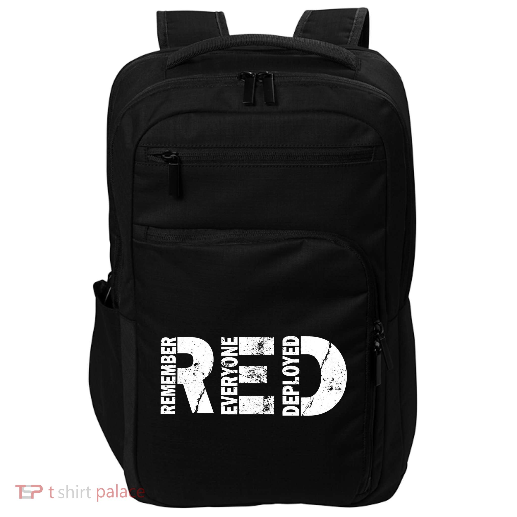 Red Friday Remember Everyone Deployed Impact Tech Backpack