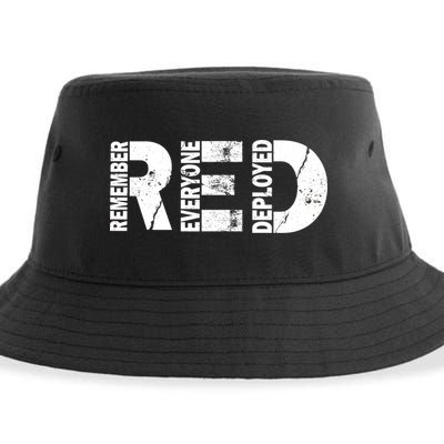 Red Friday Remember Everyone Deployed Sustainable Bucket Hat