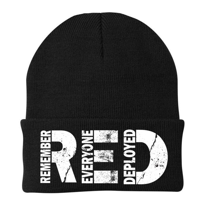 Red Friday Remember Everyone Deployed Beanie