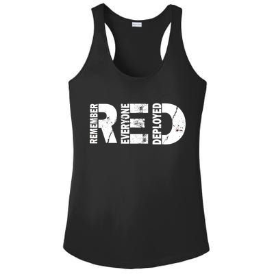 Red Friday Remember Everyone Deployed Ladies PosiCharge Competitor Racerback Tank