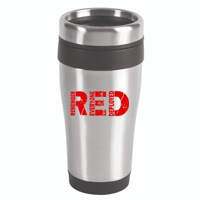 Red Friday Remember Everyone Deployed 16oz Travel Tumbler