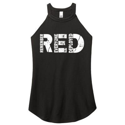 Red Friday Remember Everyone Deployed Women's Perfect Tri Rocker Tank