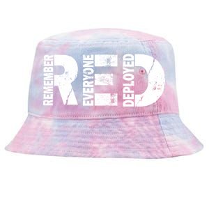 Red Friday Remember Everyone Deployed Tie-Dyed Bucket Hat