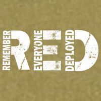 Red Friday Remember Everyone Deployed Garment-Dyed Women's Muscle Tee