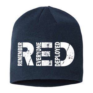 Red Friday Remember Everyone Deployed Sustainable Beanie