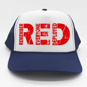 Red Friday Remember Everyone Deployed Trucker Hat