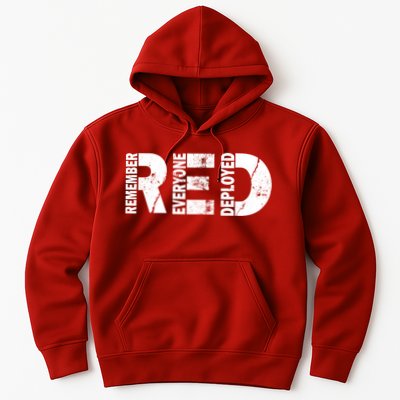 Red Friday Remember Everyone Deployed Hoodie