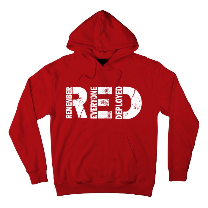 Red Friday Remember Everyone Deployed Hoodie