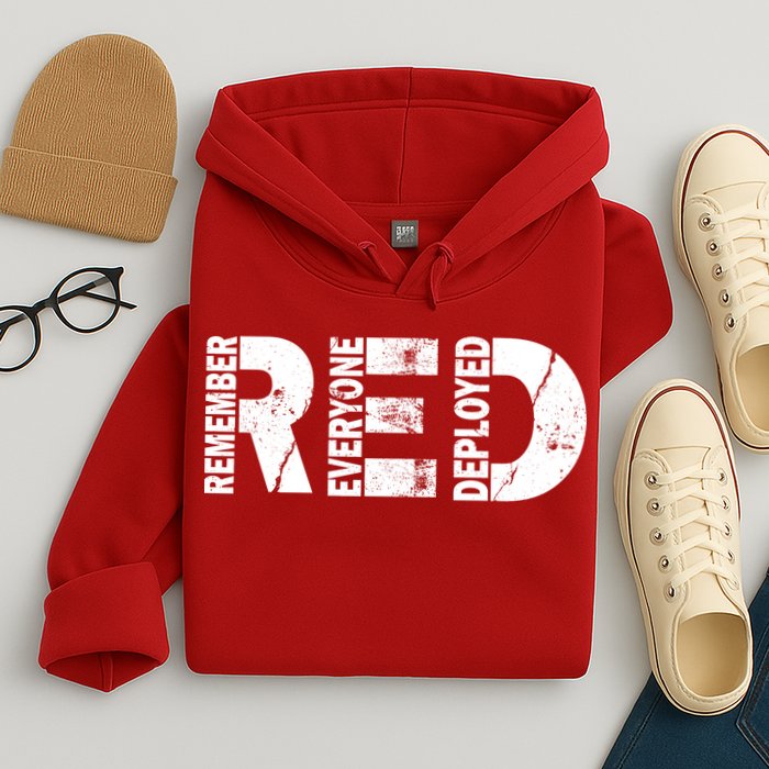 Red Friday Remember Everyone Deployed Hoodie