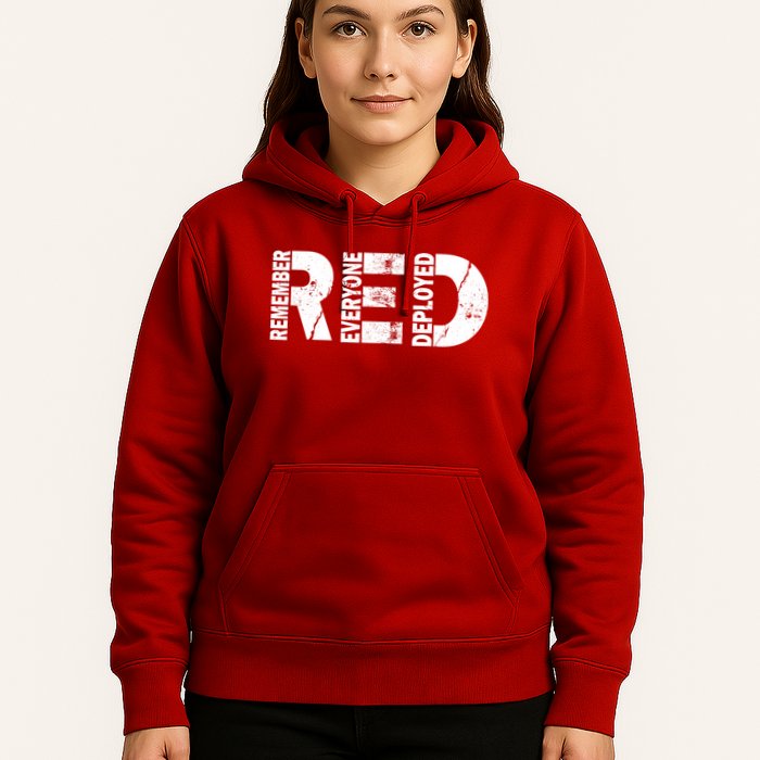 Red Friday Remember Everyone Deployed Hoodie