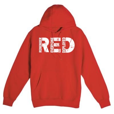 Red Friday Remember Everyone Deployed Premium Pullover Hoodie