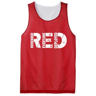 Red Friday Remember Everyone Deployed Mesh Reversible Basketball Jersey Tank