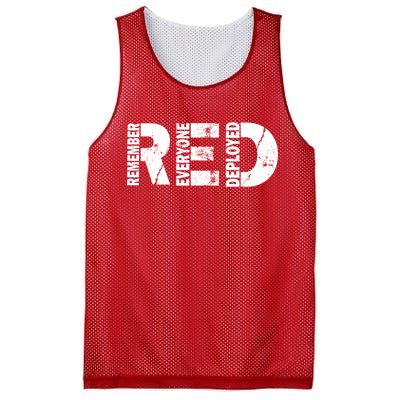 Red Friday Remember Everyone Deployed Mesh Reversible Basketball Jersey Tank