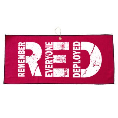 Red Friday Remember Everyone Deployed Large Microfiber Waffle Golf Towel