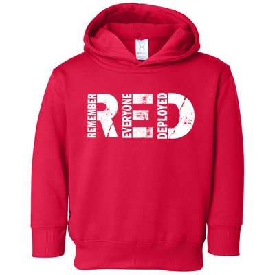 Red Friday Remember Everyone Deployed Toddler Hoodie