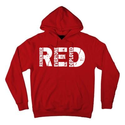 Red Friday Remember Everyone Deployed Tall Hoodie