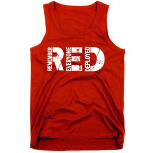 Red Friday Remember Everyone Deployed Tank Top