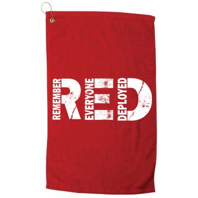 Red Friday Remember Everyone Deployed Platinum Collection Golf Towel