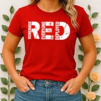 Red Friday Remember Everyone Deployed Womens T-Shirt