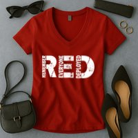 Red Friday Remember Everyone Deployed Women's V-Neck T-Shirt