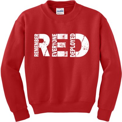 Red Friday Remember Everyone Deployed Kids Sweatshirt