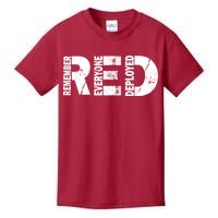 Red Friday Remember Everyone Deployed Kids T-Shirt