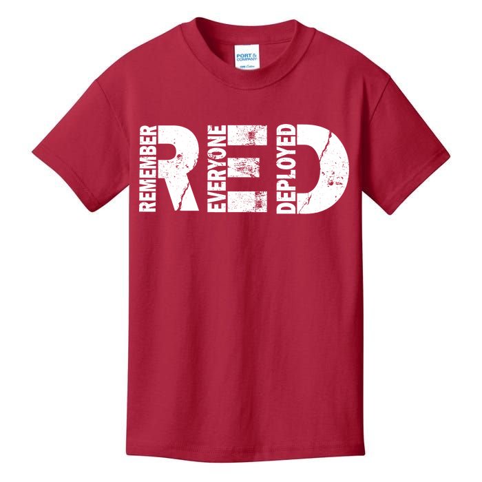 Red Friday Remember Everyone Deployed Kids T-Shirt