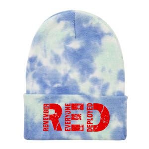 Red Friday Remember Everyone Deployed Tie Dye 12in Knit Beanie