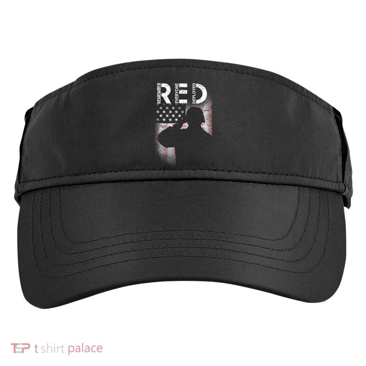 Red Friday Remember Everyone Deployed Flag Adult Drive Performance Visor