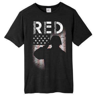 Red Friday Remember Everyone Deployed Flag Tall Fusion ChromaSoft Performance T-Shirt